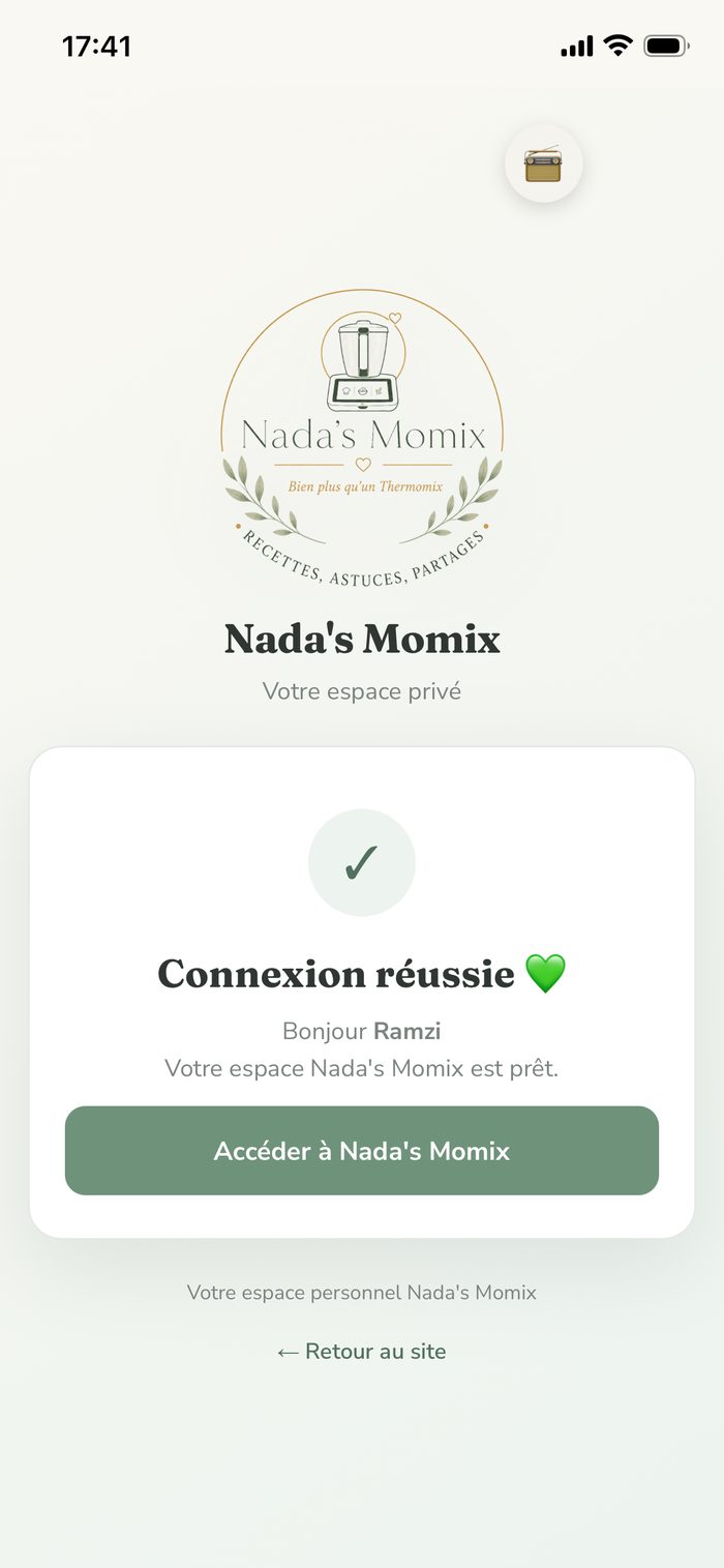 Votre espace personnel