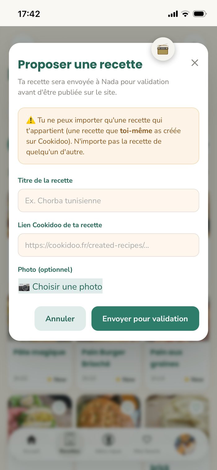 Proposez vos recettes